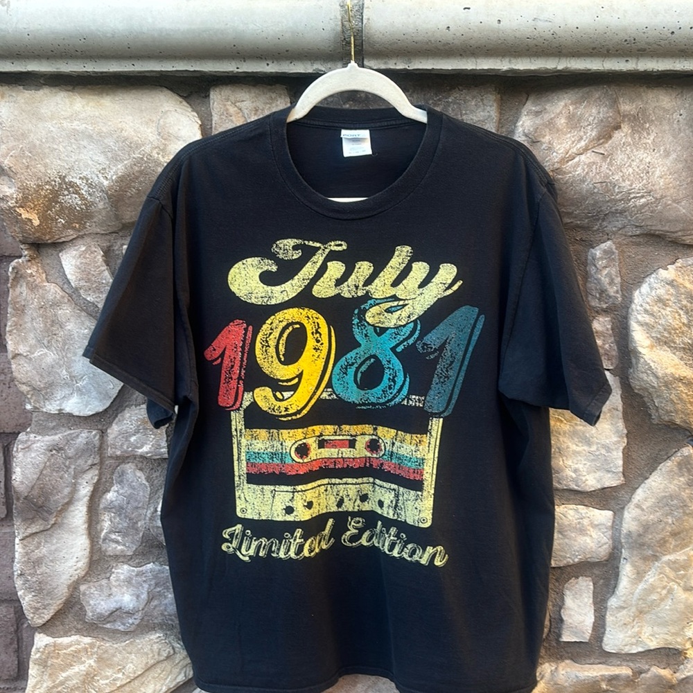 Vintage T-shirt July 1981 Limited Edition Size XL Port & Company Short Sleeve